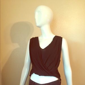 Sold Surplice chiffon crop top